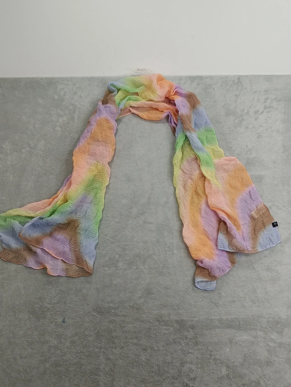 Fraas Pastel Multi-Color Crinkle Wrap - Peach, Lavender, Mint, Sky & Tan